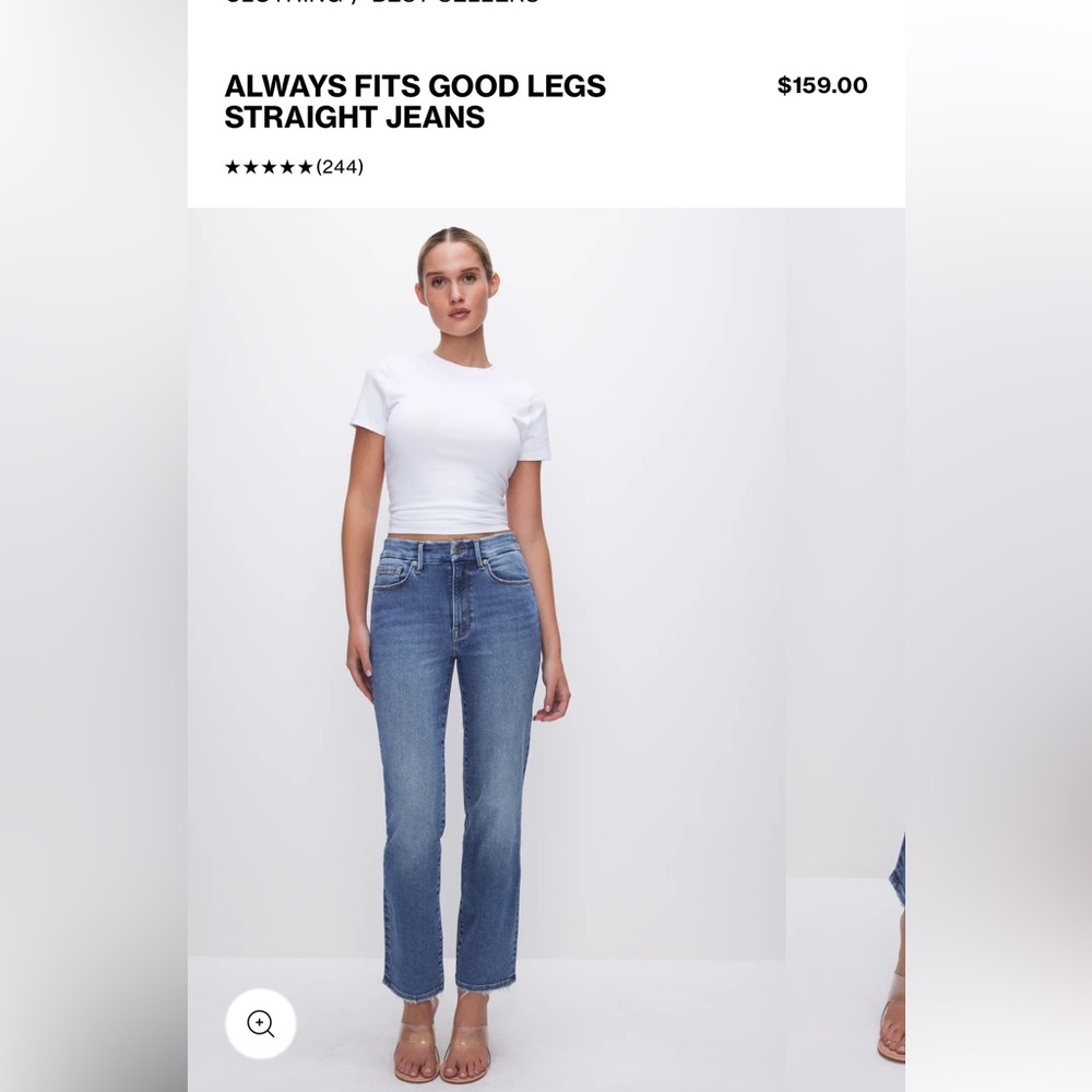 Good American- Always Fits Good Legs Straight Jeans